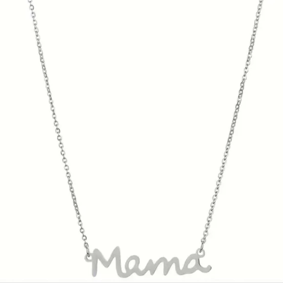 18k gold Plated Stainless steel mama letter necklace - Picture 1 of 1
